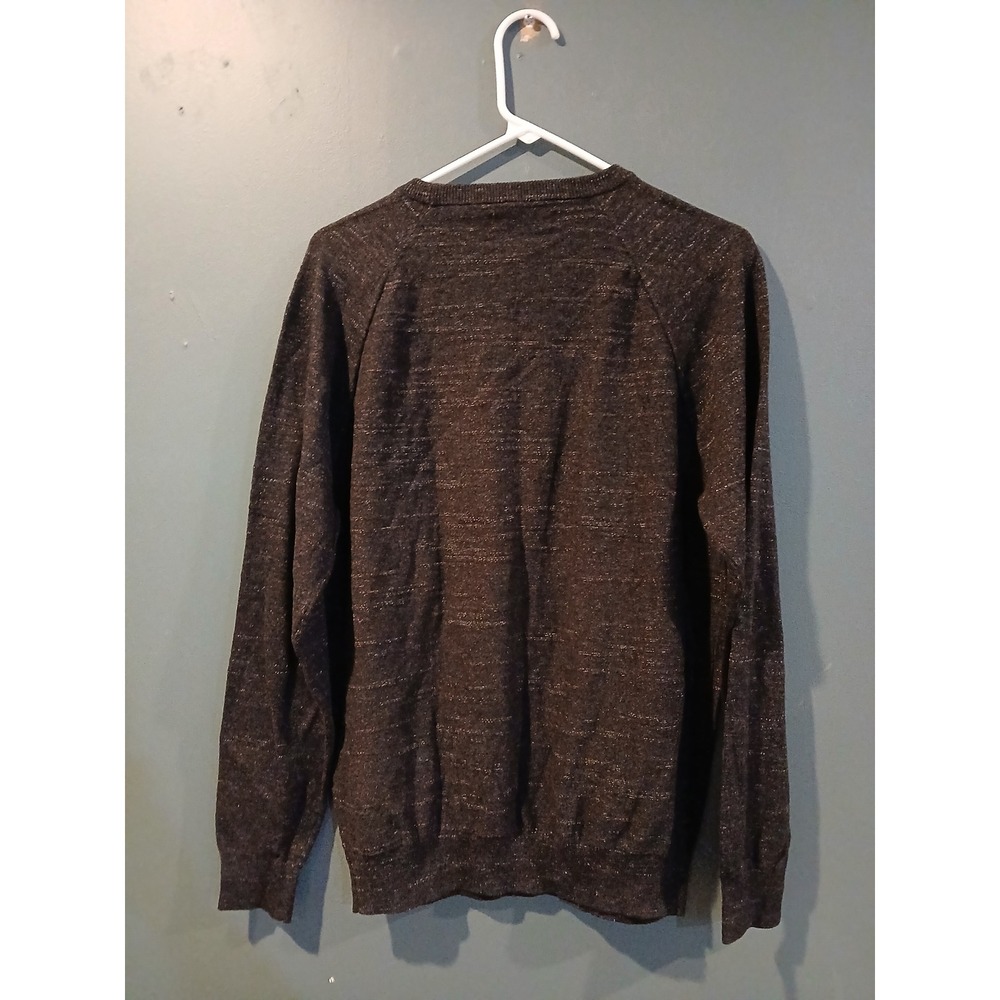J.Crew Mercantile M Cotton Mens Charcoal Gray Marled Cotton Raglan Sweater New - Picture 4 of 9